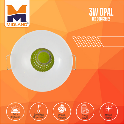 MIDLAND 3W OPAL LED COB SERIES LIGHT | WHITE