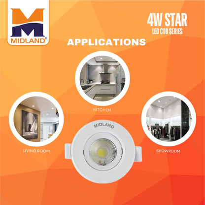 MIDLAND 4W STAR LED COB SERIES LIGHT