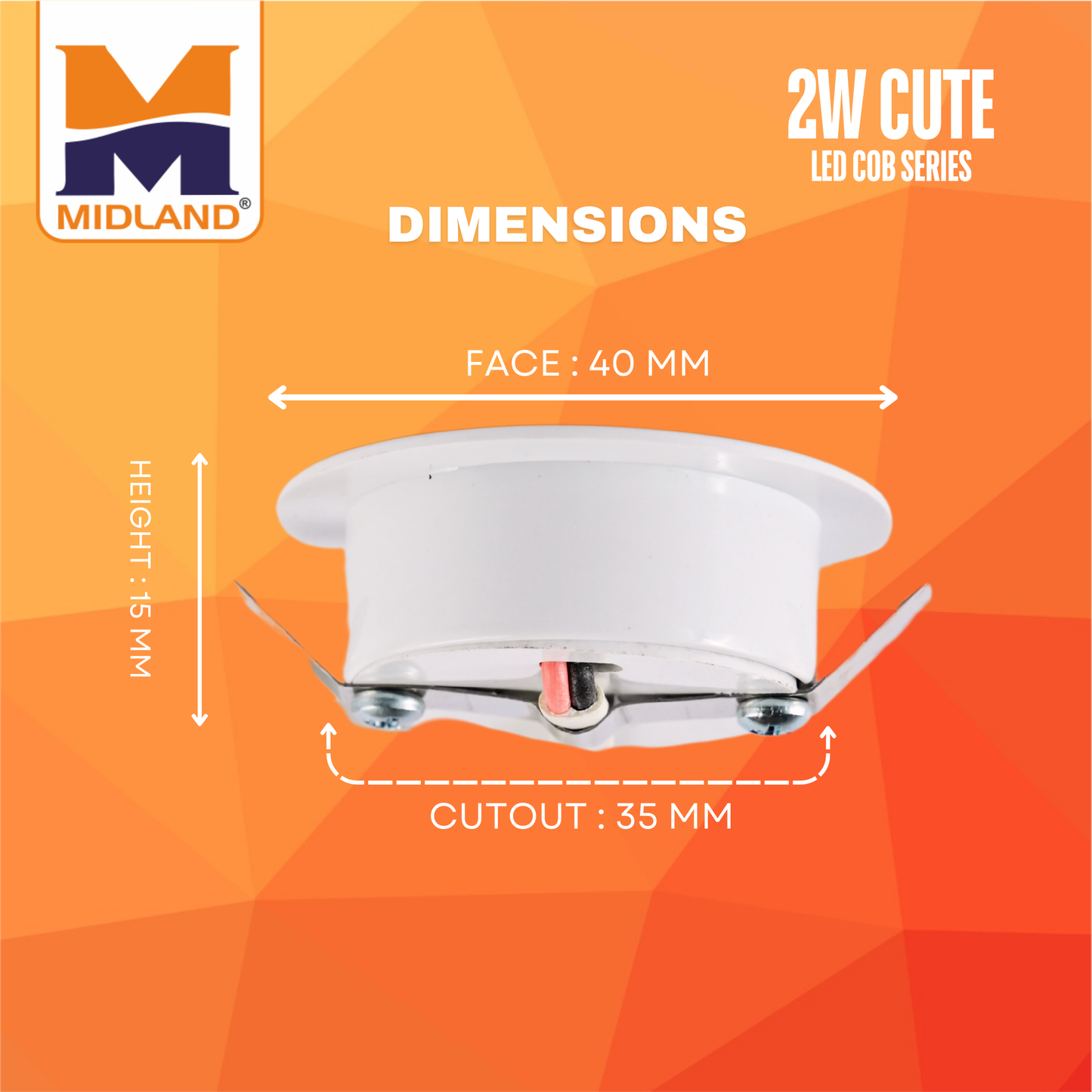 MIDLAND 2W CUTE LED COB SERIES LIGHT