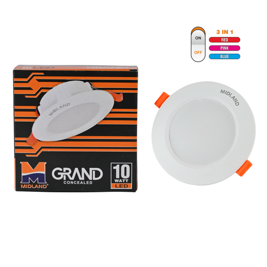 MIDLAND 10W GRAND 3 IN 1 LED CONCEALED BOX LIGHT