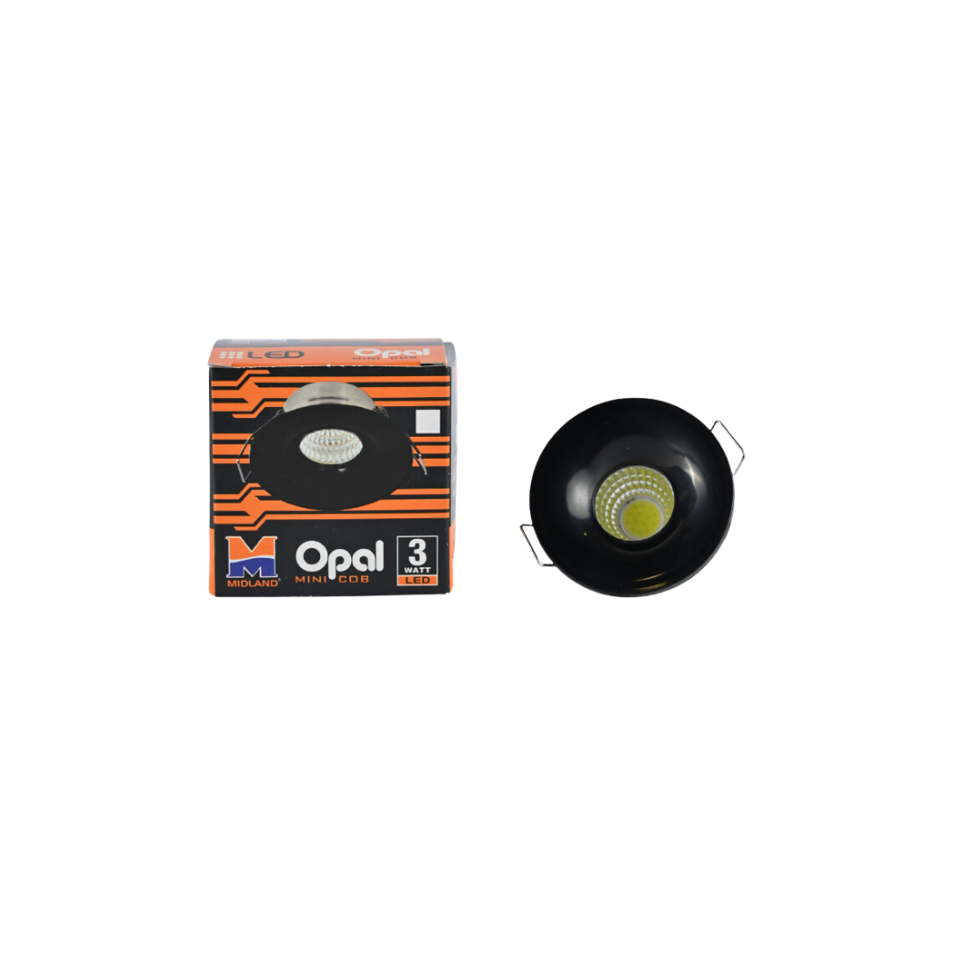 MIDLAND 3W OPAL LED COB SERIES LIGHT | BLACK