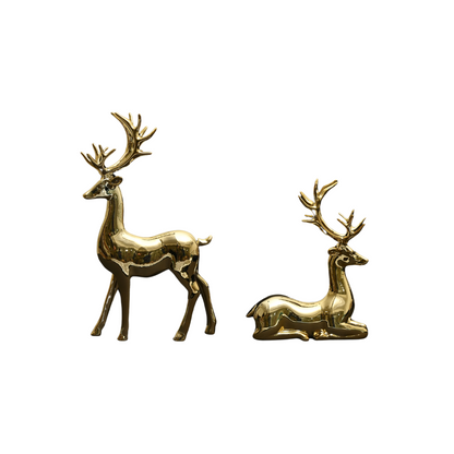 MIDLAND BAMBI & BLOSSOM DEER FIGURES FOR SHOWCASING | GOLD