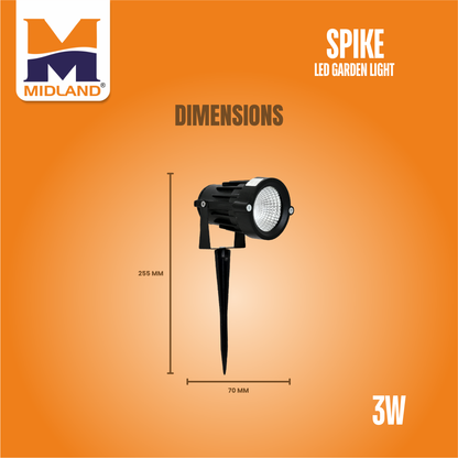 MIDLAND 3W SPIKE LED GARDEN LIGHT