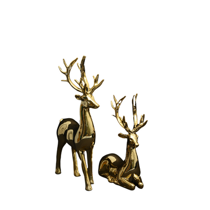 MIDLAND BAMBI & BLOSSOM DEER FIGURES FOR SHOWCASING | GOLD