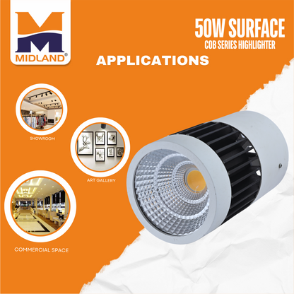 MIDLAND 50W SURFACE COB SERIES HIGHLIGHTER LED LIGHT