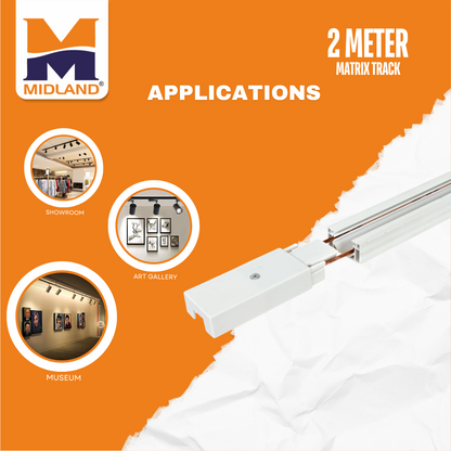 MIDLAND MATRIX 2 METER FOR LED TRACK LIGHT | WHITE