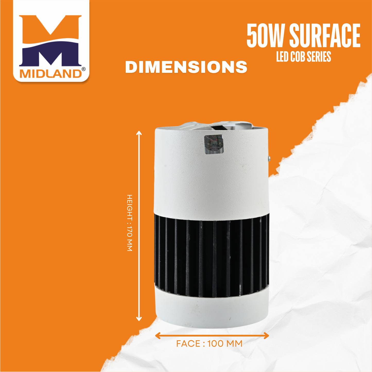 MIDLAND 50W SURFACE COB SERIES HIGHLIGHTER LED LIGHT