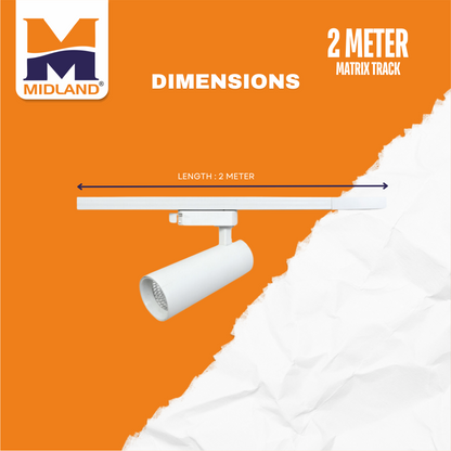 MIDLAND MATRIX 2 METER FOR LED TRACK LIGHT | WHITE