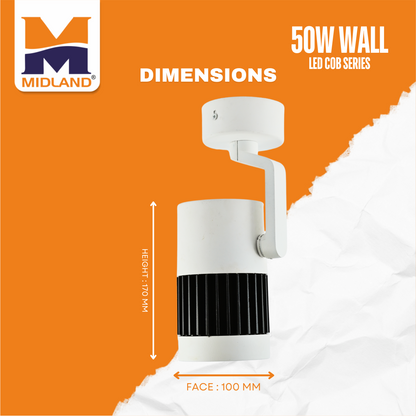 MIDLAND 50W WALL COB SERIES HIGHLIGHTER LED LIGHT