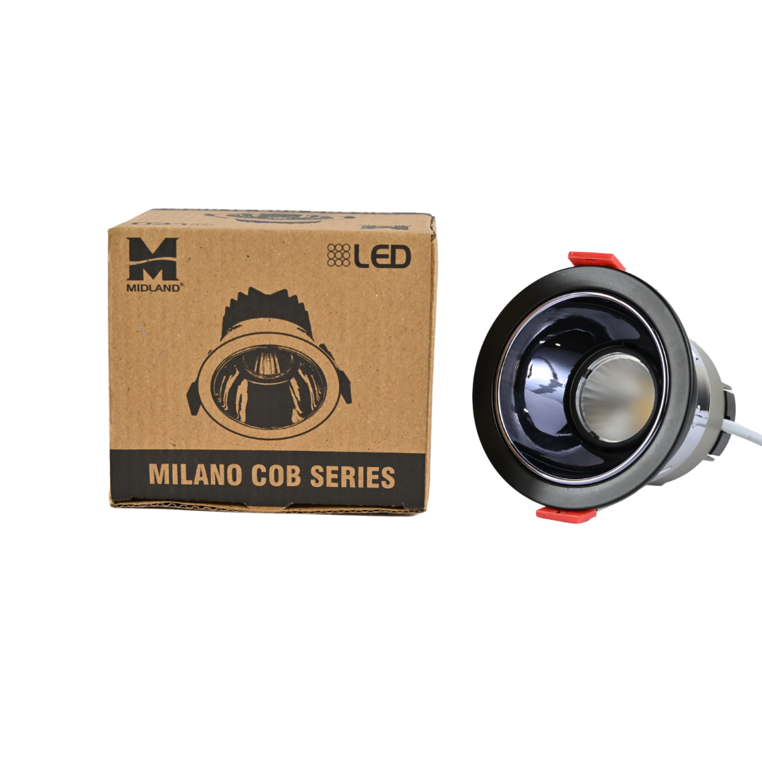 MIDLAND 12W MILANO LED COB SERIES LIGHT | BLACK