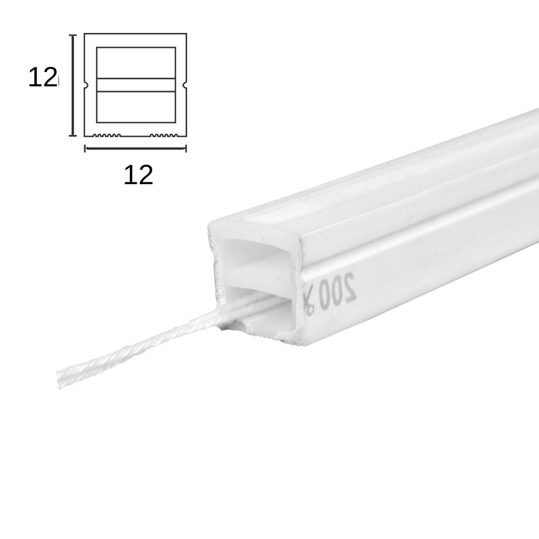 FLEXIBLE SILICONE PROFILE EMPTY 12x12 SF / 200 METER ROLL
