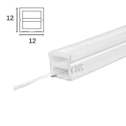 FLEXIBLE SILICONE PROFILE EMPTY 12x12 SF / 200 METER ROLL
