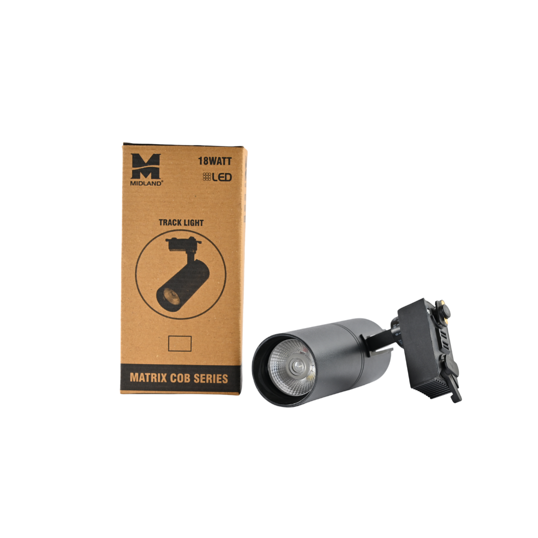 MIDLAND 18W MATRIX COB SERIES LED TRACK LIGHT | BLACK