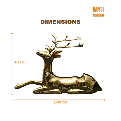 MIDLAND BAMBI DEER WINE HOLDER FIGURE FOR SHOWCASING | GOLD