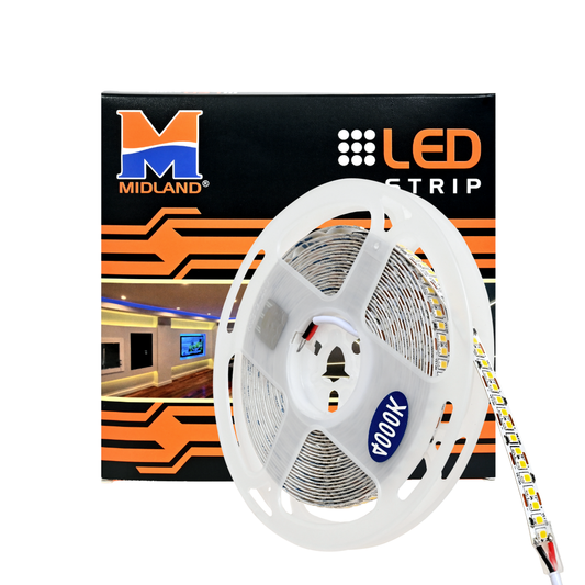 DAY LIGHT / NATURAL WHITE
LED STRIP LIGHT 12V 240 LED PER METER MIDLAND (5 METER/ ROLL)