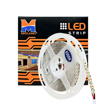 COOL WHITE LED STRIP LIGHT 12V 240 LED PER METER MIDLAND (5 METER/ ROLL)