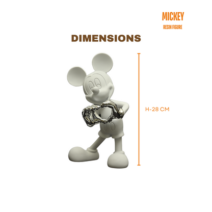 MIDLAND MICKEY RESIN FIGURE FOR SHOWCASING | WHITE SILVER