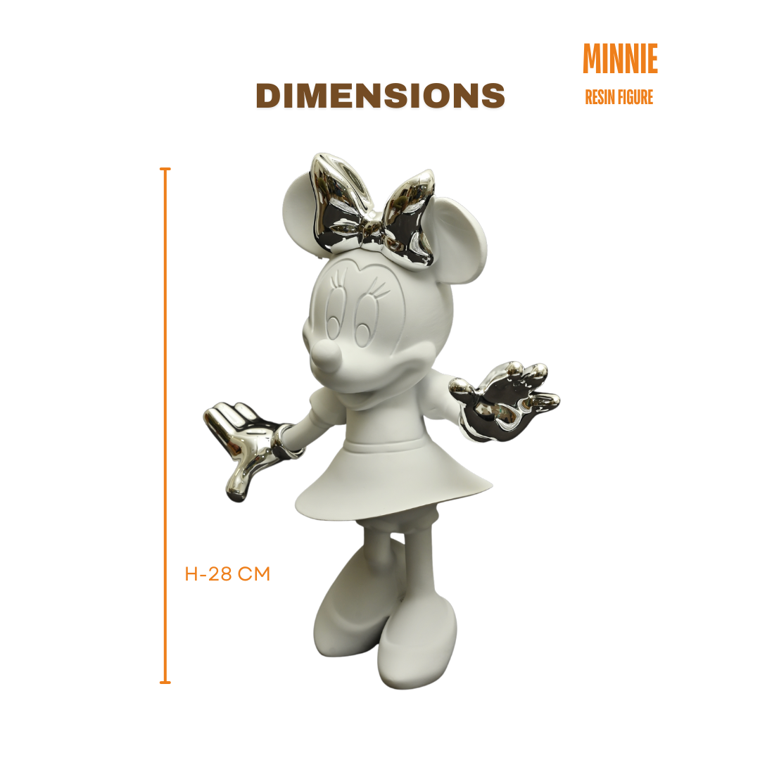 MIDLAND MINNIE RESIN FIGURE FOR SHOWCASING | WHITE SILVER