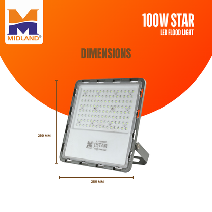 MIDLAND 100W STAR LED FLOOD LIGHT