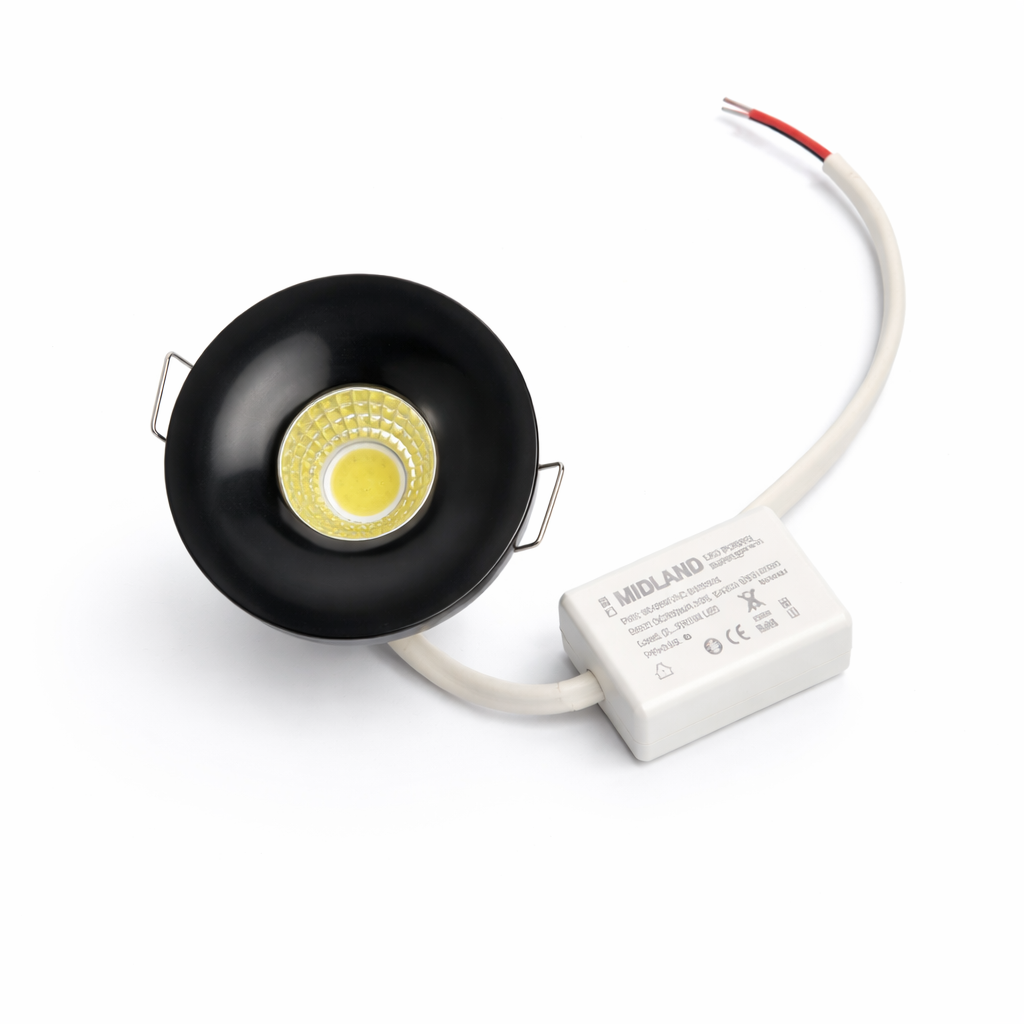 MIDLAND 3W OPAL LED COB SERIES LIGHT | BLACK