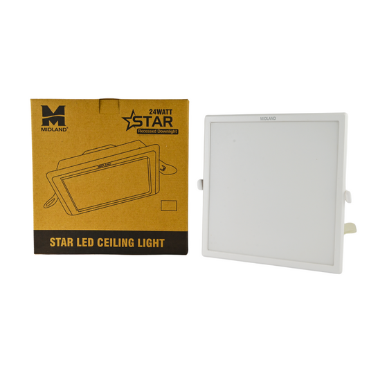 MIDLAND 24W STAR LED SQUARE CEILING LIGHT